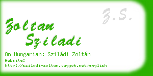 zoltan sziladi business card
