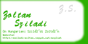 zoltan sziladi business card